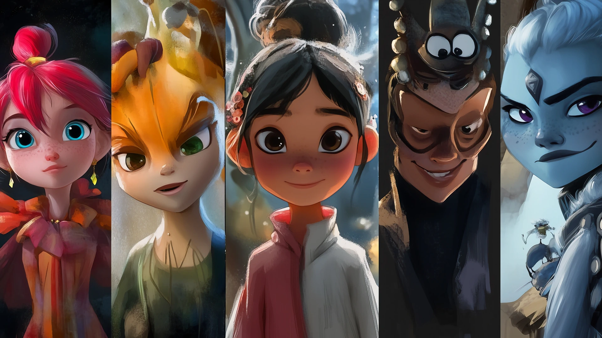 IMage - Diverse range of appealing animated characters, from cute to cool to quirky.