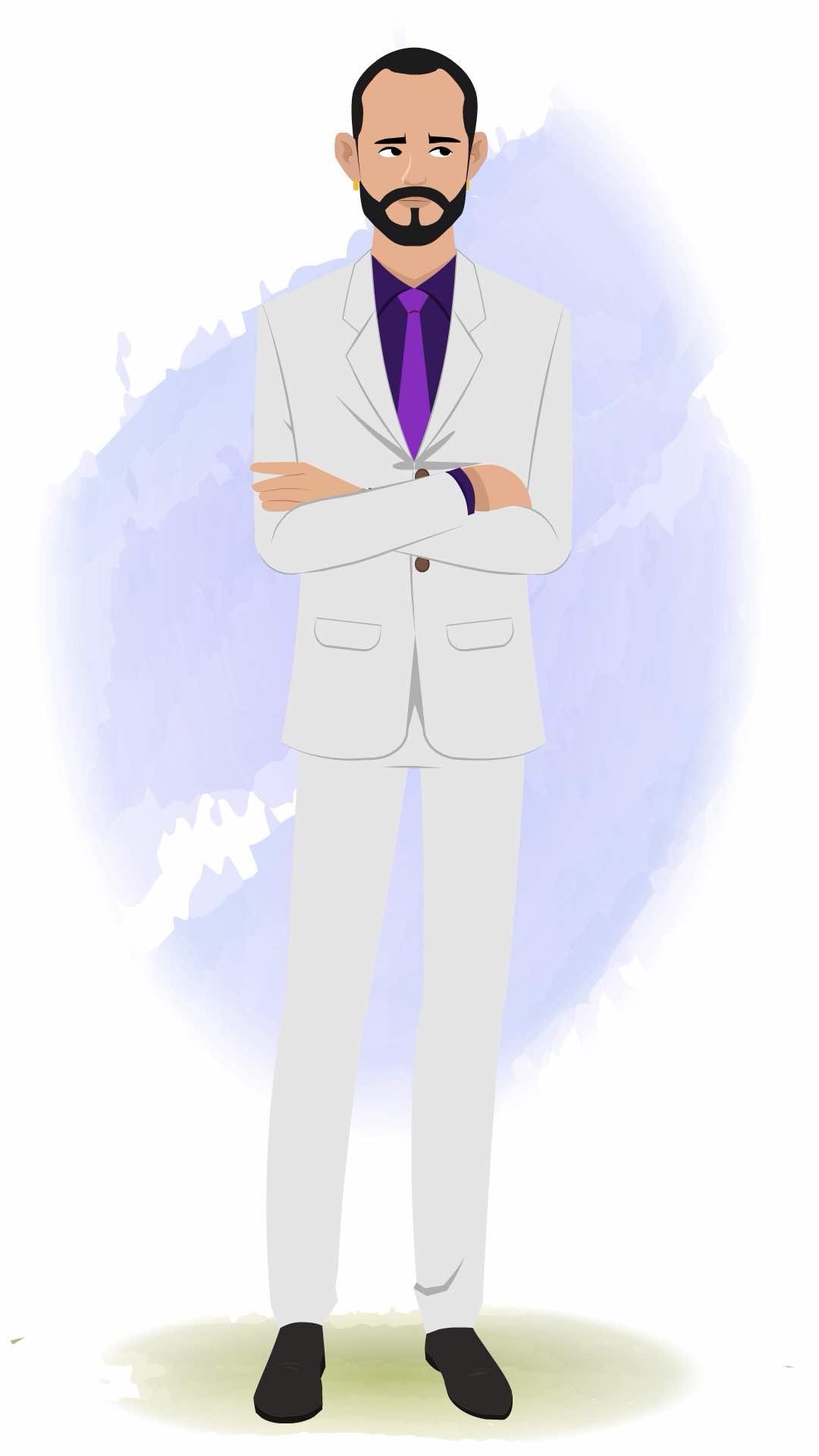 An annoyed businessman animated cartoon character aka Jonathan