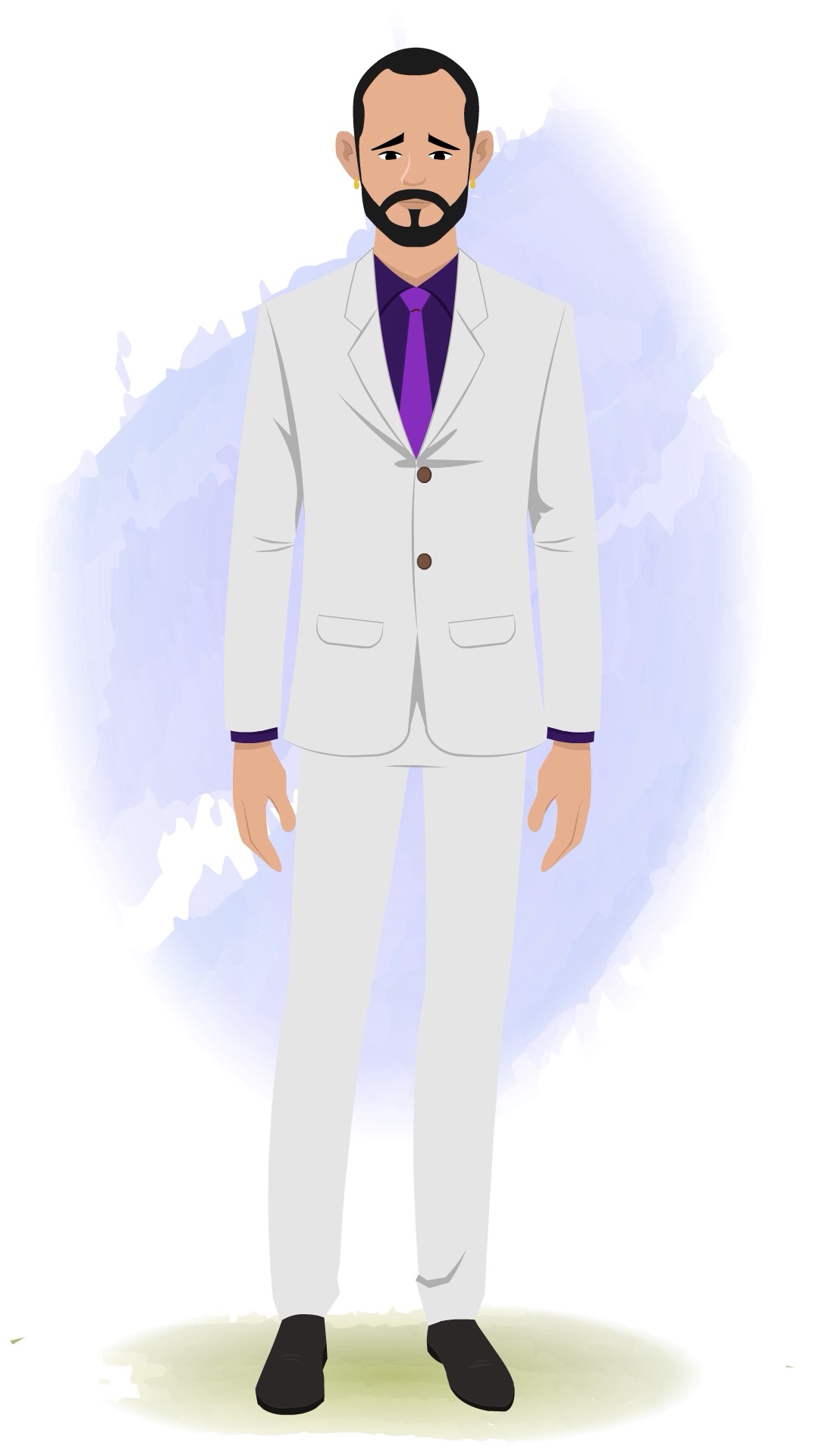 A businessman sad animated cartoon character aka Jonathan