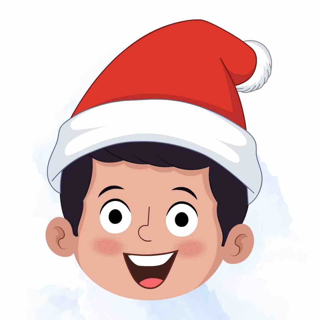 A christmas boy animated cartoon face with different facial expressions aka tim