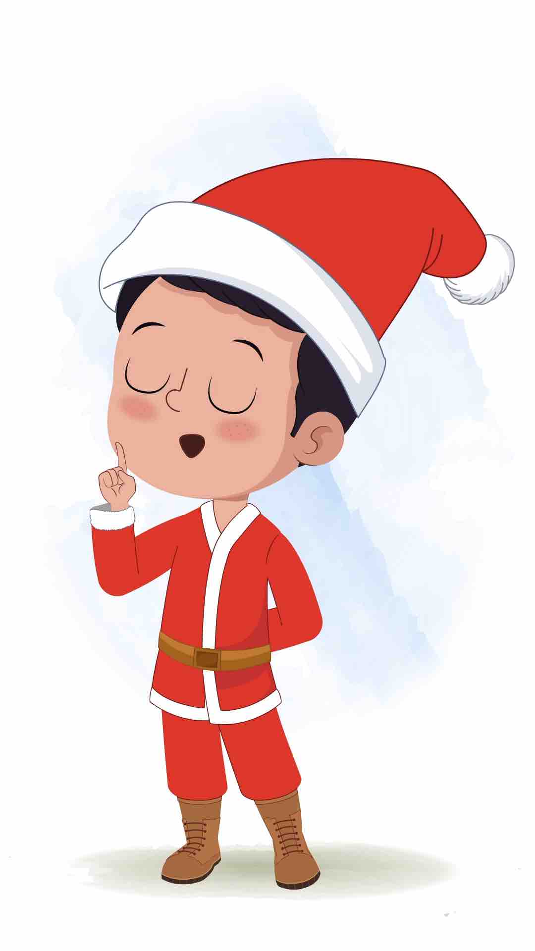 A christmas boy saying no animated cartoon character aka tim