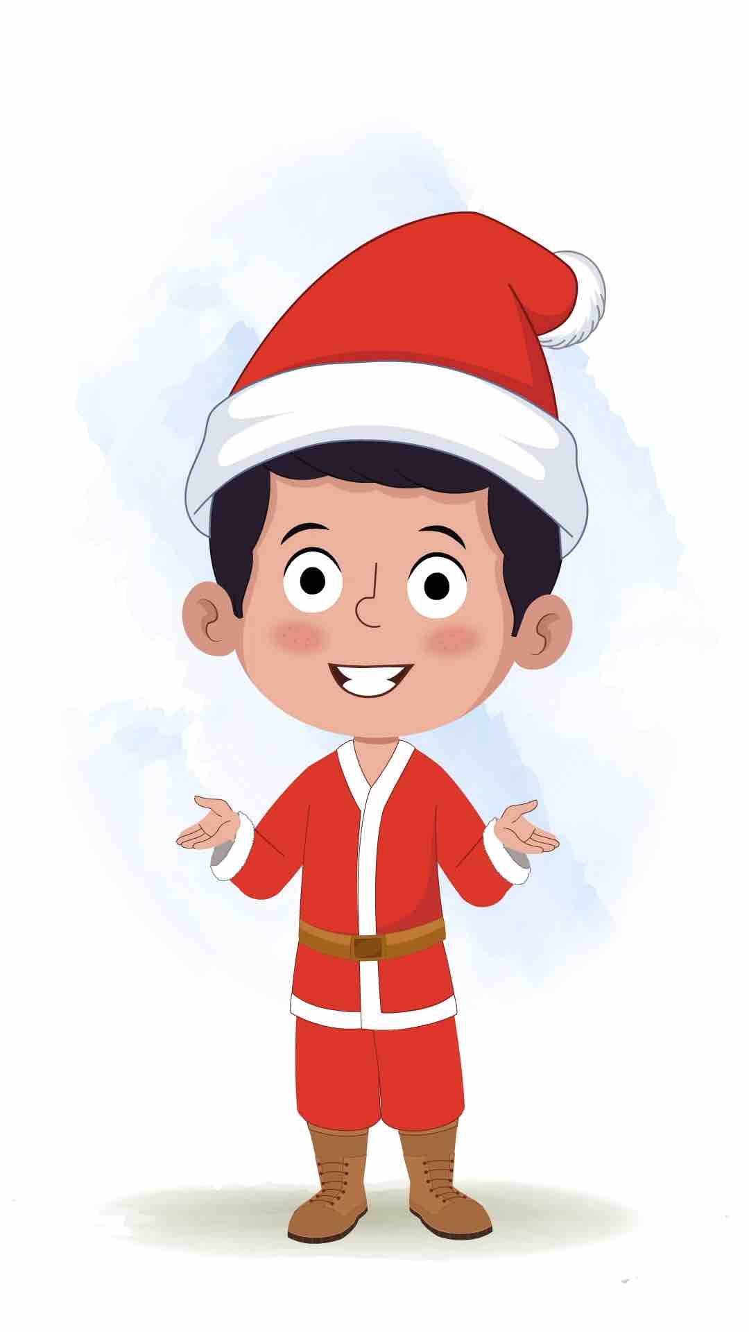 A christmas boy talking animated cartoon character aka tim