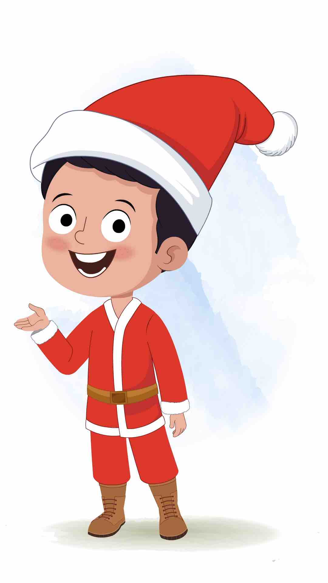 A christmas boy talking animated cartoon character aka tim