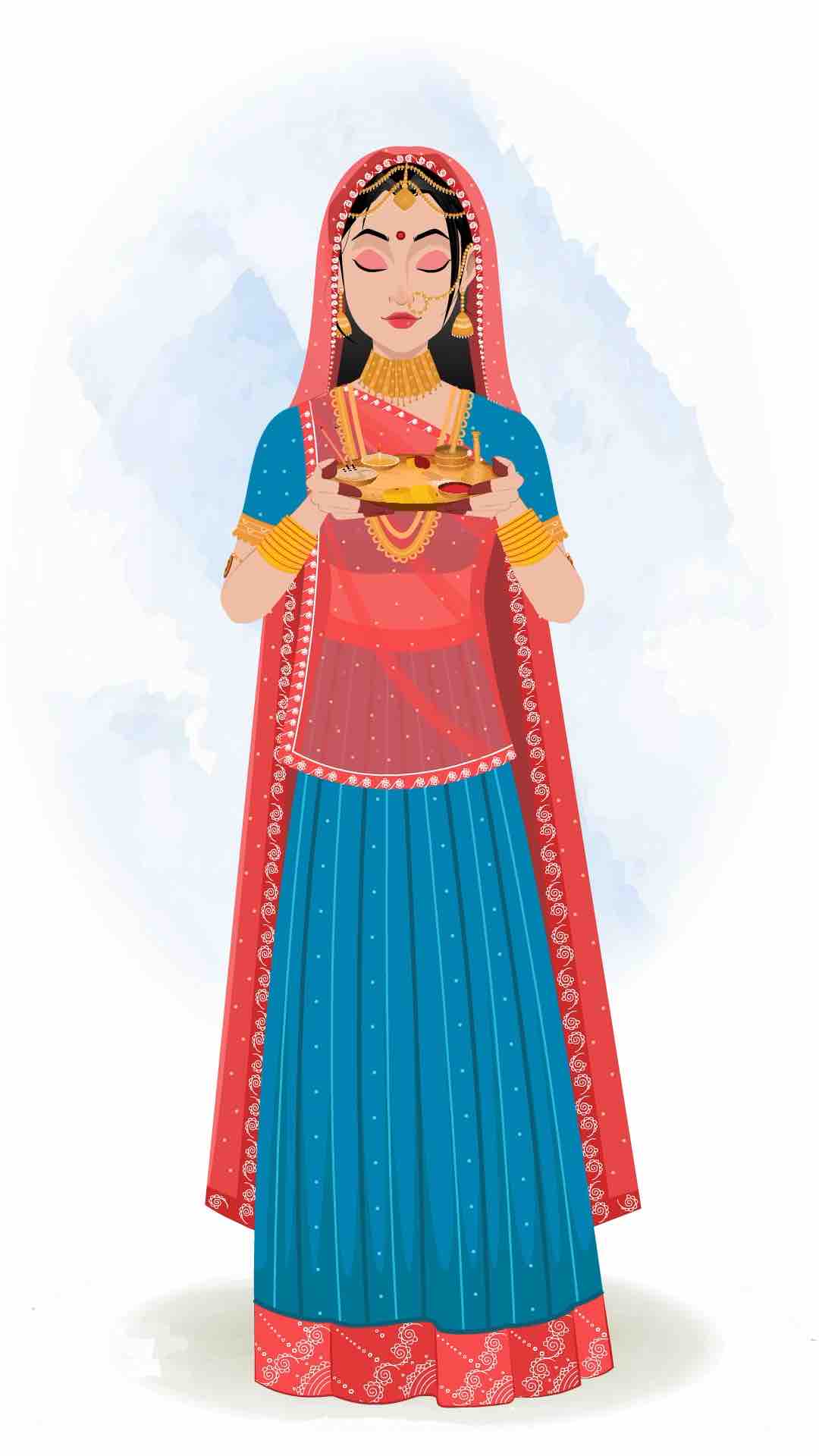 An indian queen worshiping animated cartoon character aka swarlata