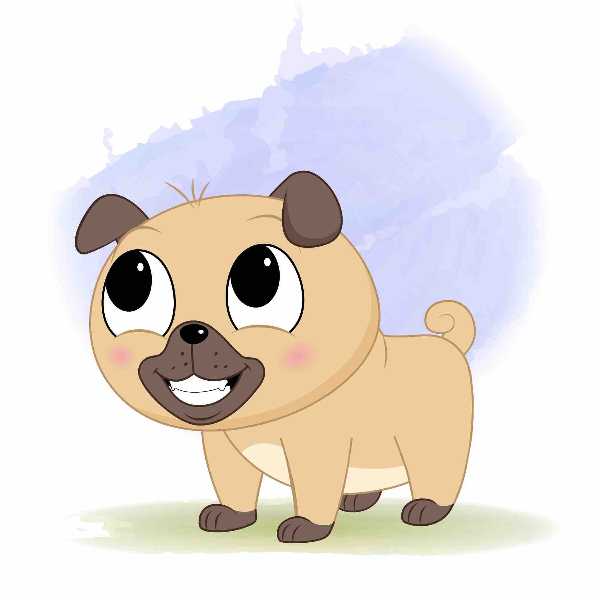 A nervous little dog animated cartoon character aka duffy the dog