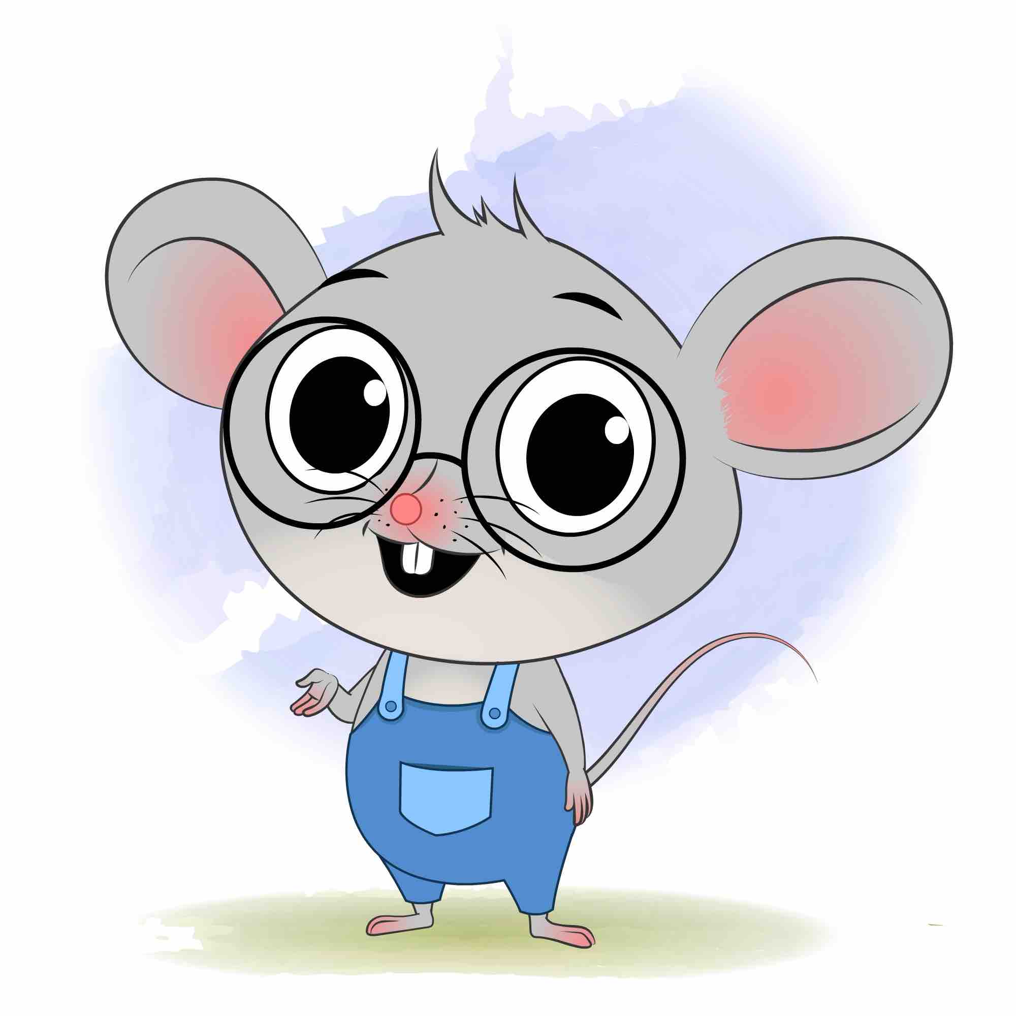 A cute mouse talking animated cartoon character aka miles the mouse