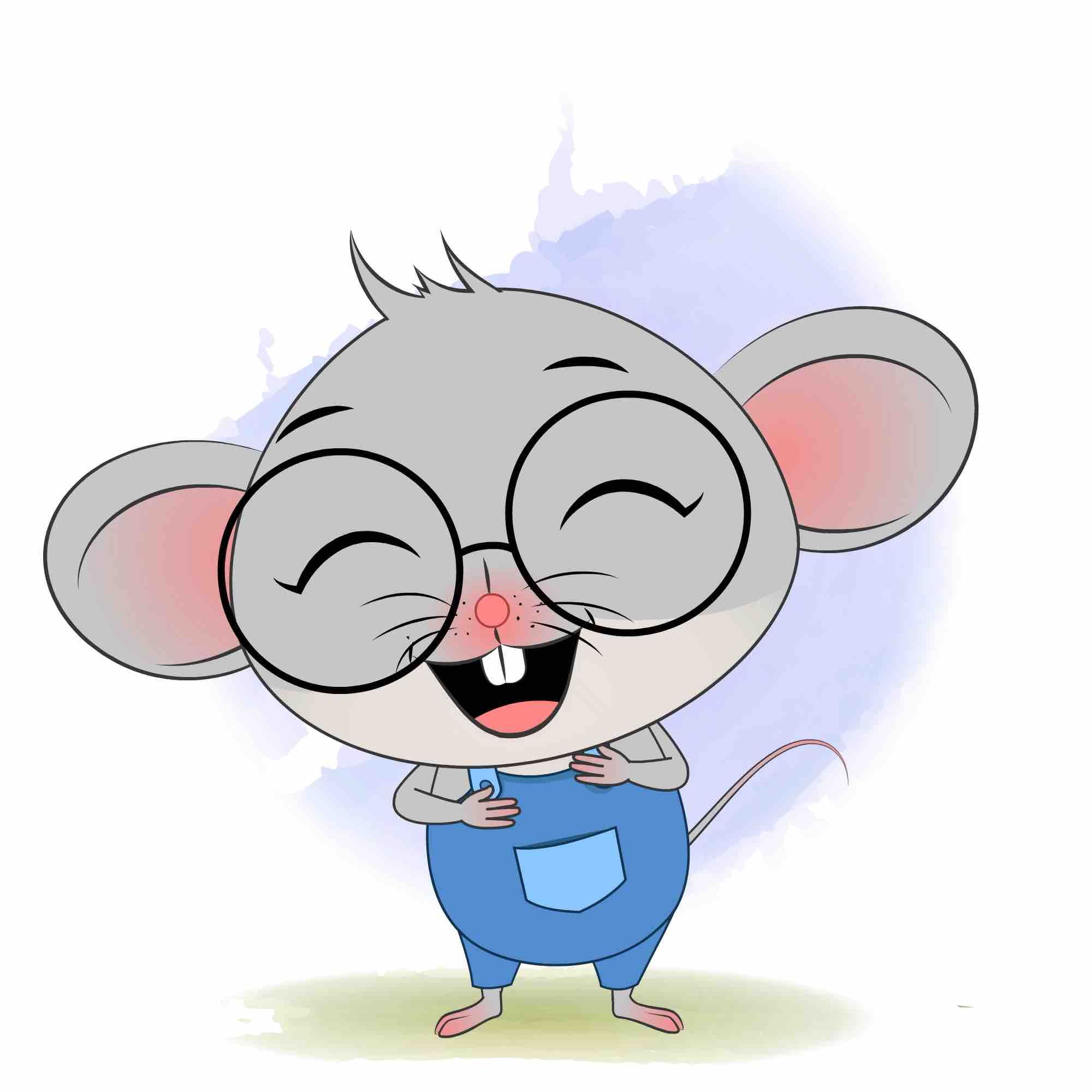 A cute mouse dancing animated cartoon character aka miles the mouse