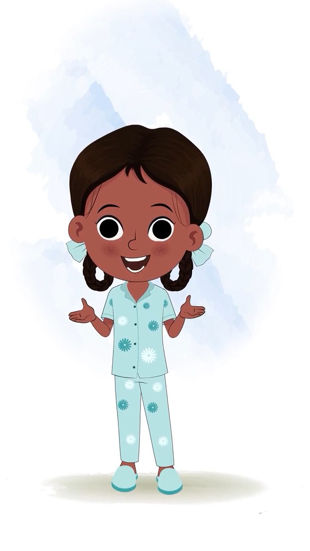 A little Indian girl talking animated cartoon character aka kaya