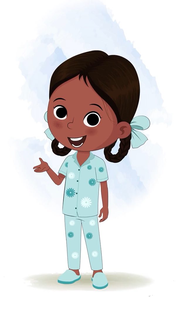 A little Indian girl talking animated cartoon character aka kaya