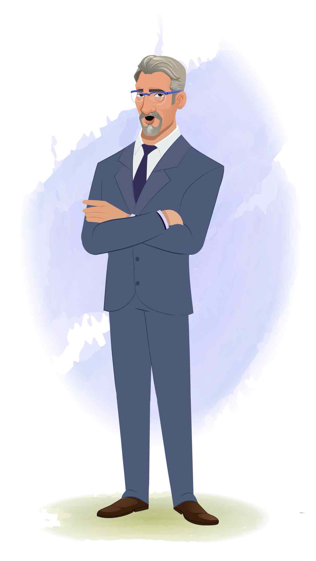 An annoyed businessman animated cartoon character AKA George