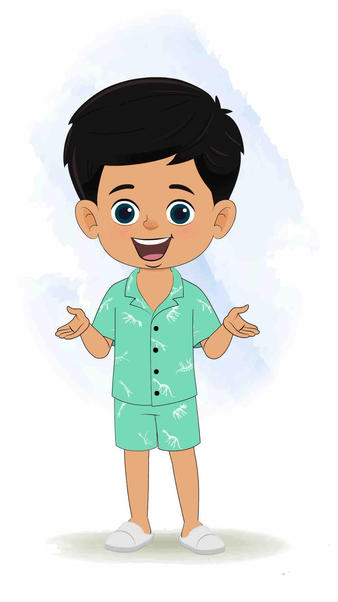 A cute little boy talking animated cartoon character aka rohan