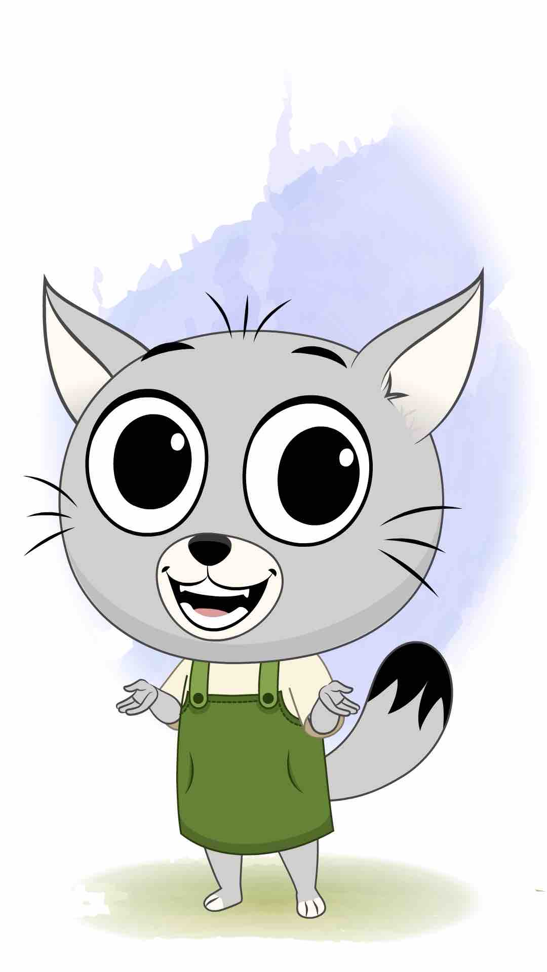 A cat talking animated cartoon character aka kitty the kitten