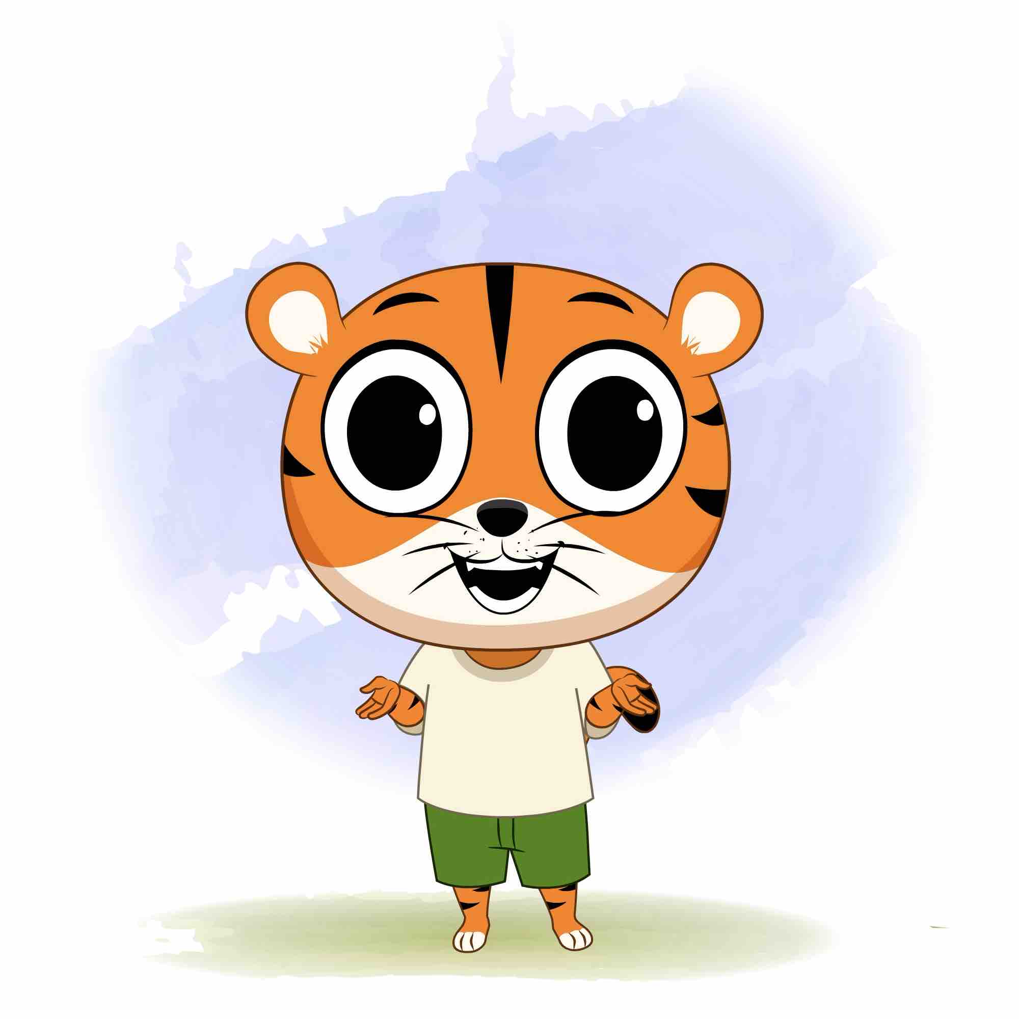 A tiger talking animated cartoon character aka tyler the tiger