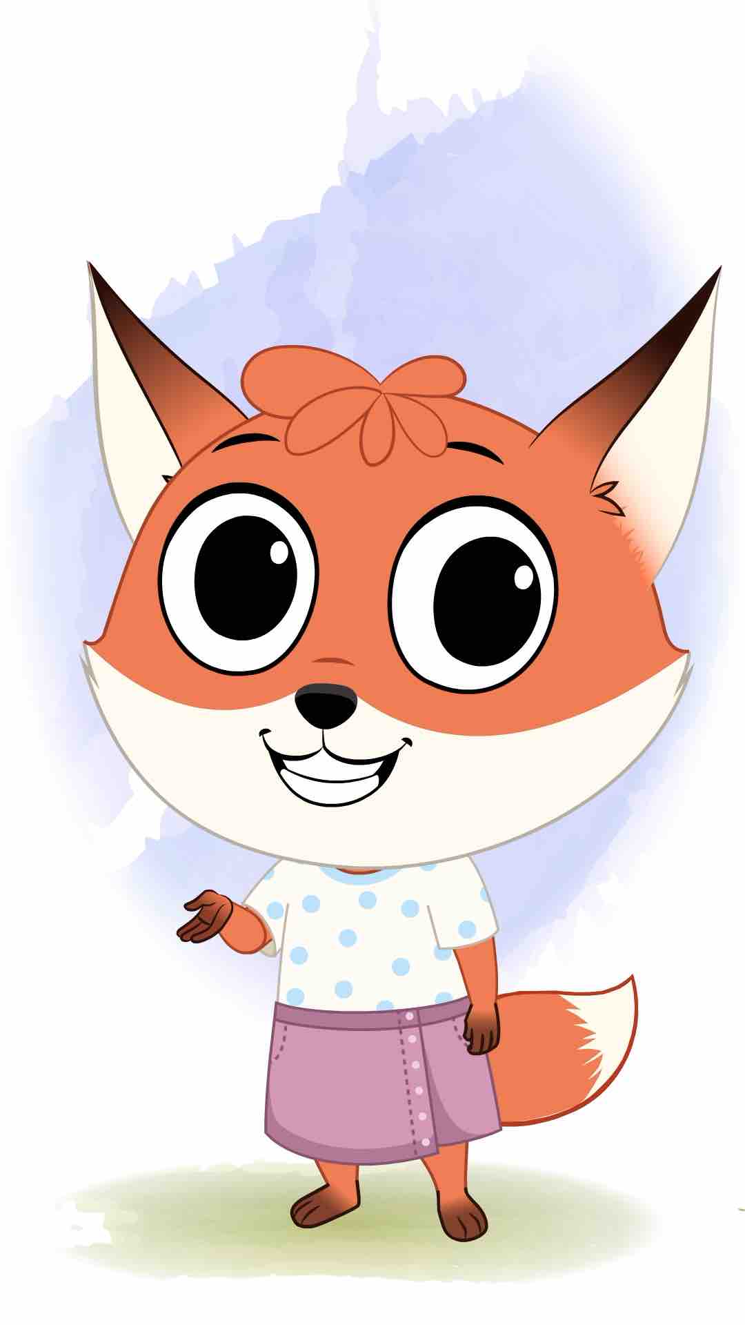 A fox talking animated cartoon character aka nikki the fox