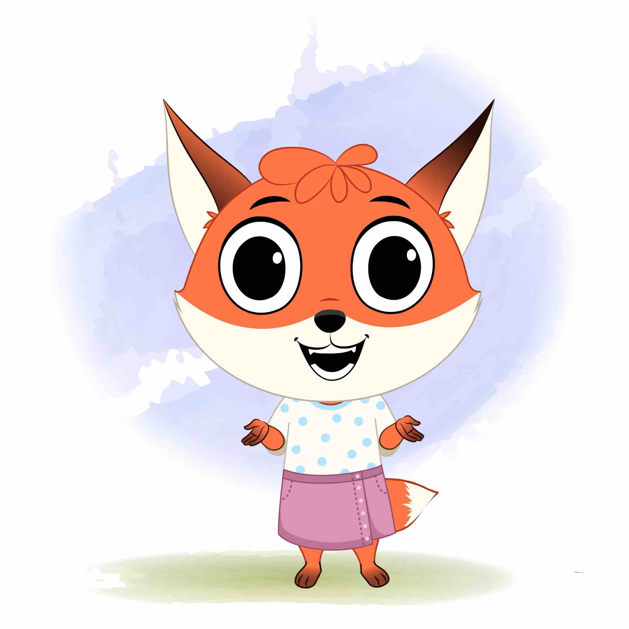 A fox talking animated cartoon character aka nikki the fox