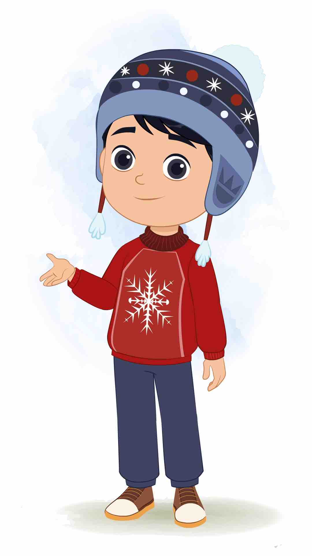 A cute boy talking animated cartoon character aka ishaan