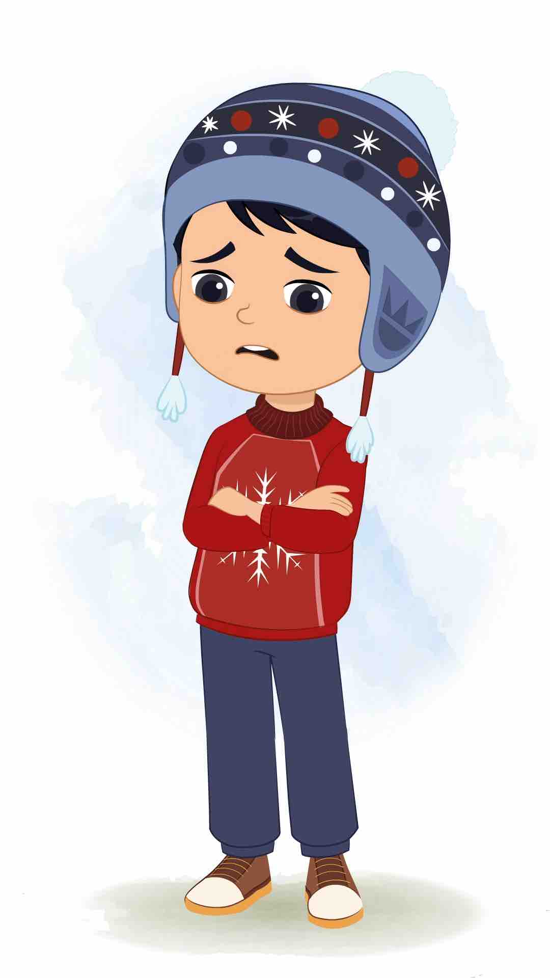 A cute boy sad animated cartoon character aka ishaan