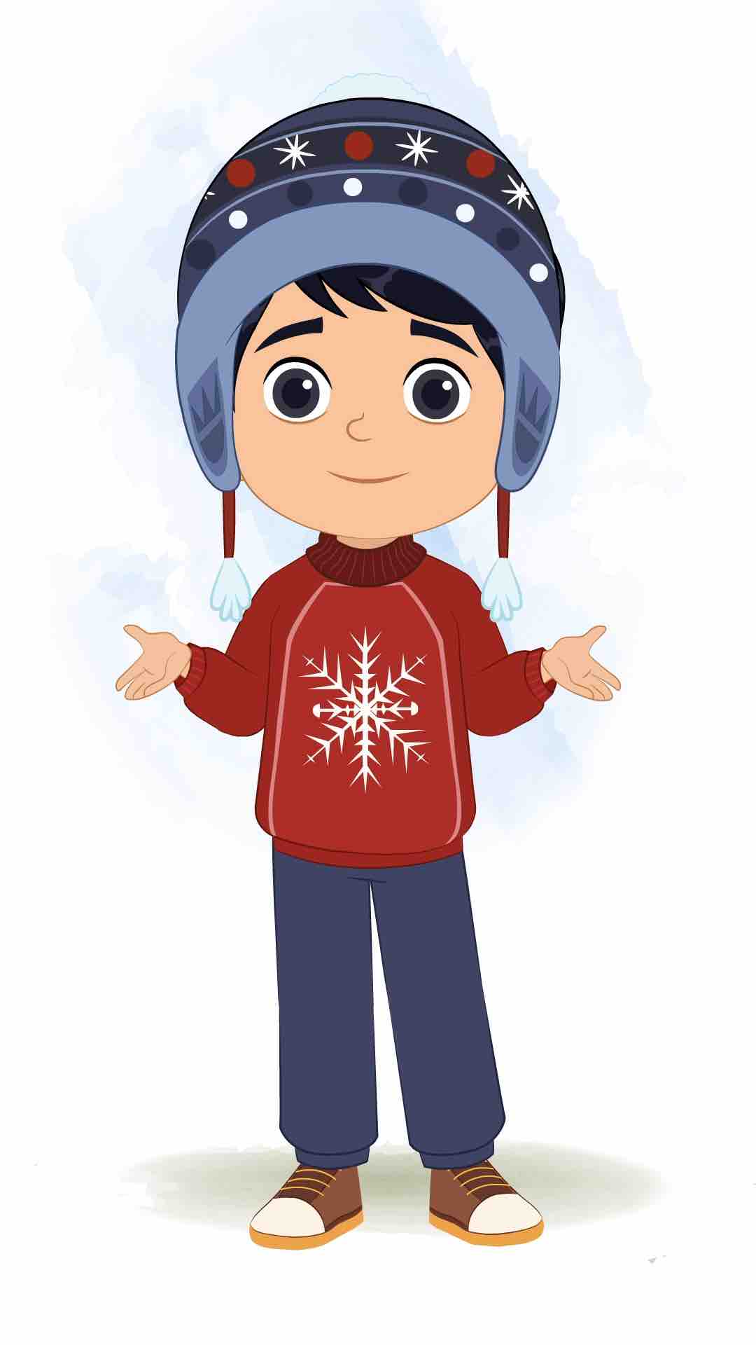 A cute boy talking animated cartoon character aka ishaan