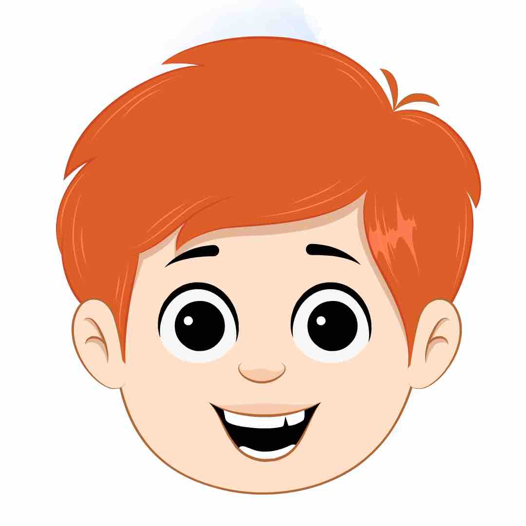 A boy animated cartoon face with different facial expressions aka adit