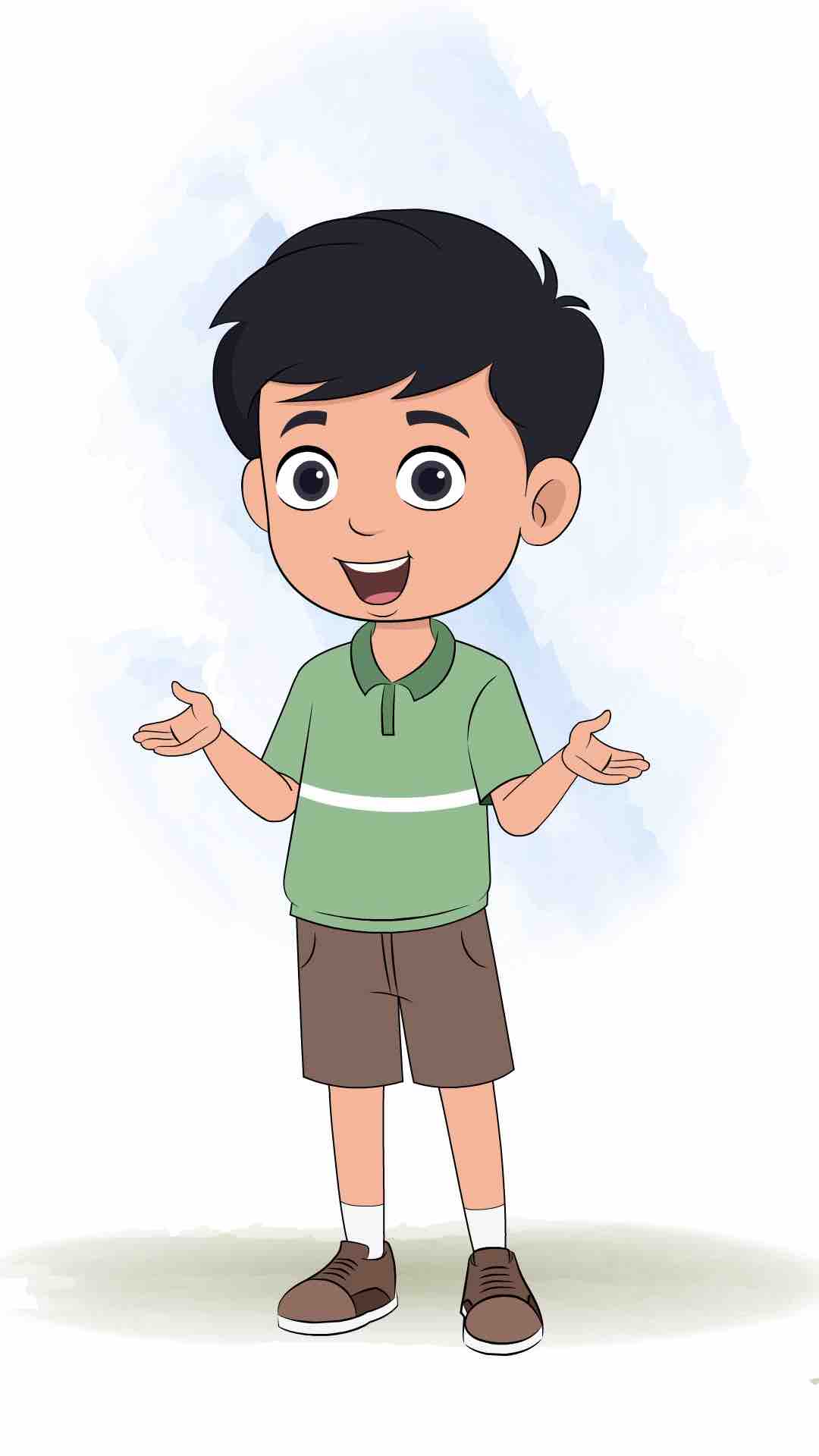 A cute boy talking animated cartoon character aka ivaan