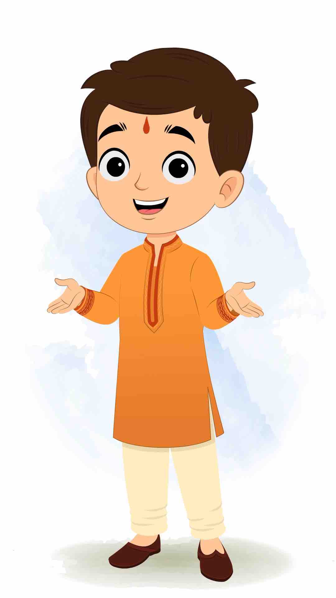 An Indian boy talking animated cartoon character aka bittu