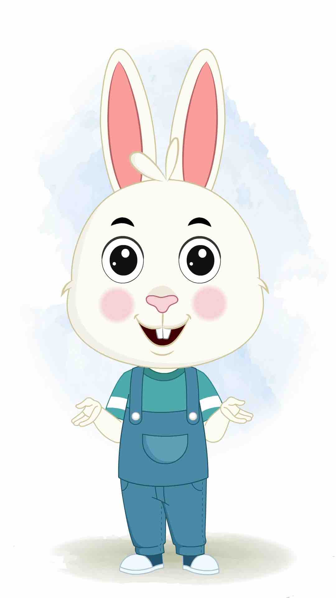 A rabbit talking animated cartoon character aka bunny the rabbit