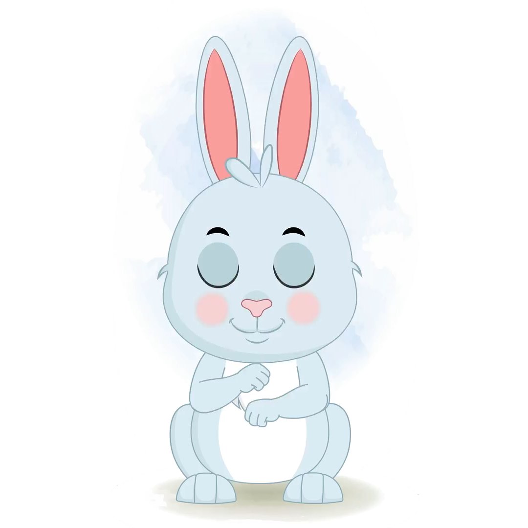 A cute rabbit dancing animated cartoon character aka drax the rabbit